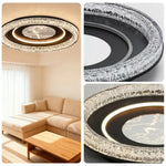 LIVARA 68W Frame Iron Matte & LED Eye-Comfort Full-Spectrum Lighting, Diffused Soft with Light Ceiling Black