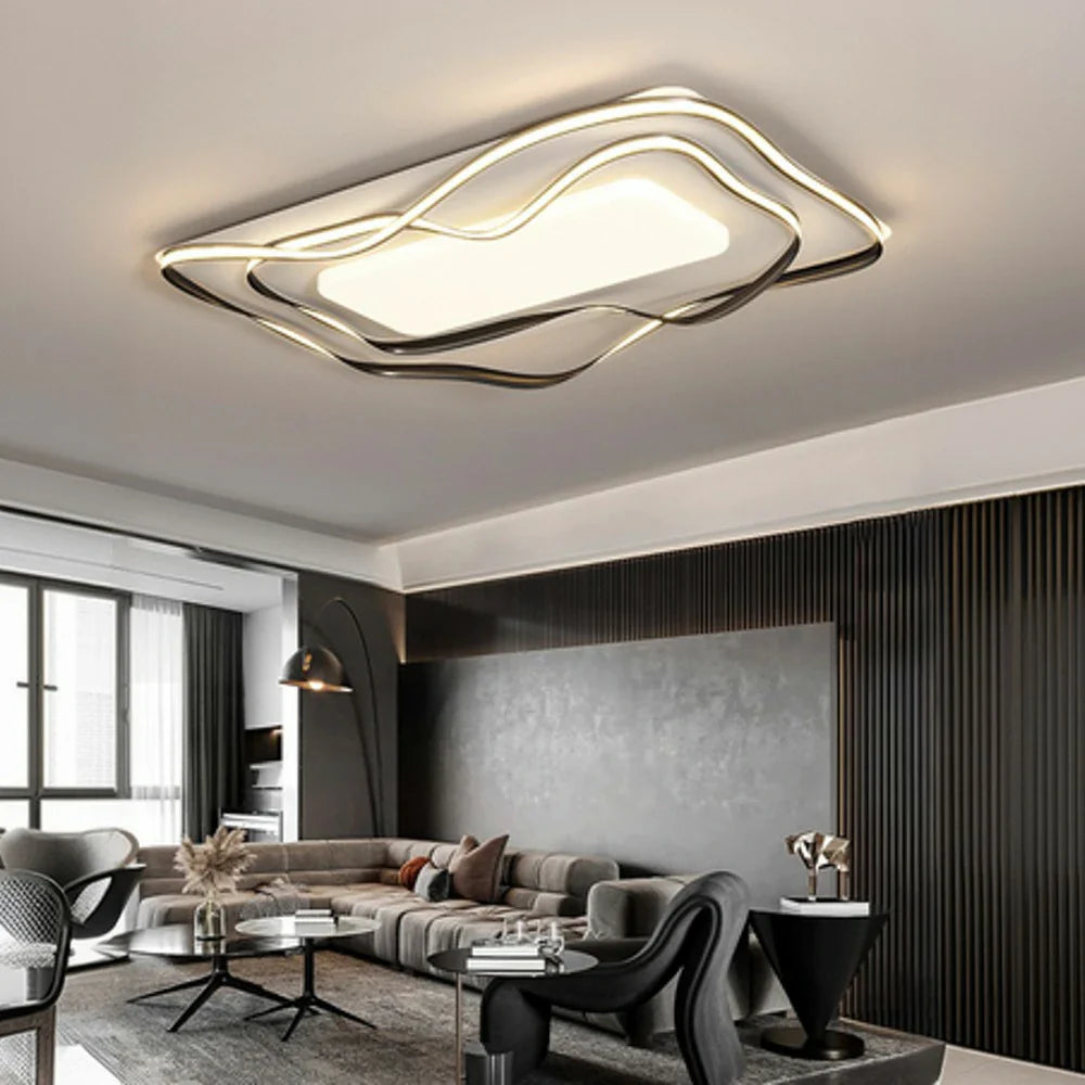 LIVARA 236W - Frame Metal Anti-Rust & LED Eye-Comfort Full-Spectrum Illumination, Surround 360-degree with Light Ceiling Black