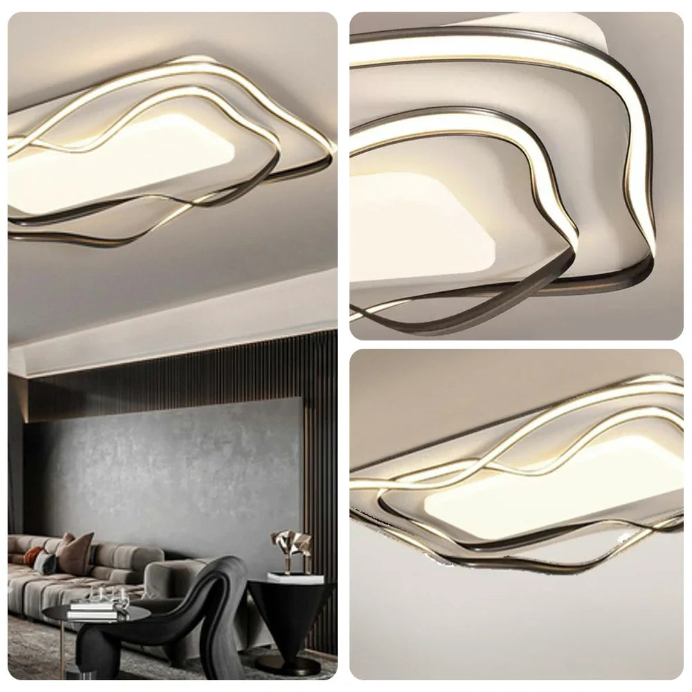 LIVARA 236W - Frame Metal Anti-Rust & LED Eye-Comfort Full-Spectrum Illumination, Surround 360-degree with Light Ceiling Black