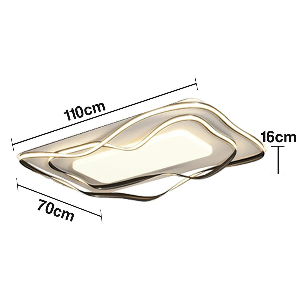 LIVARA 236W - Frame Metal Anti-Rust & LED Eye-Comfort Full-Spectrum Illumination, Surround 360-degree with Light Ceiling Black