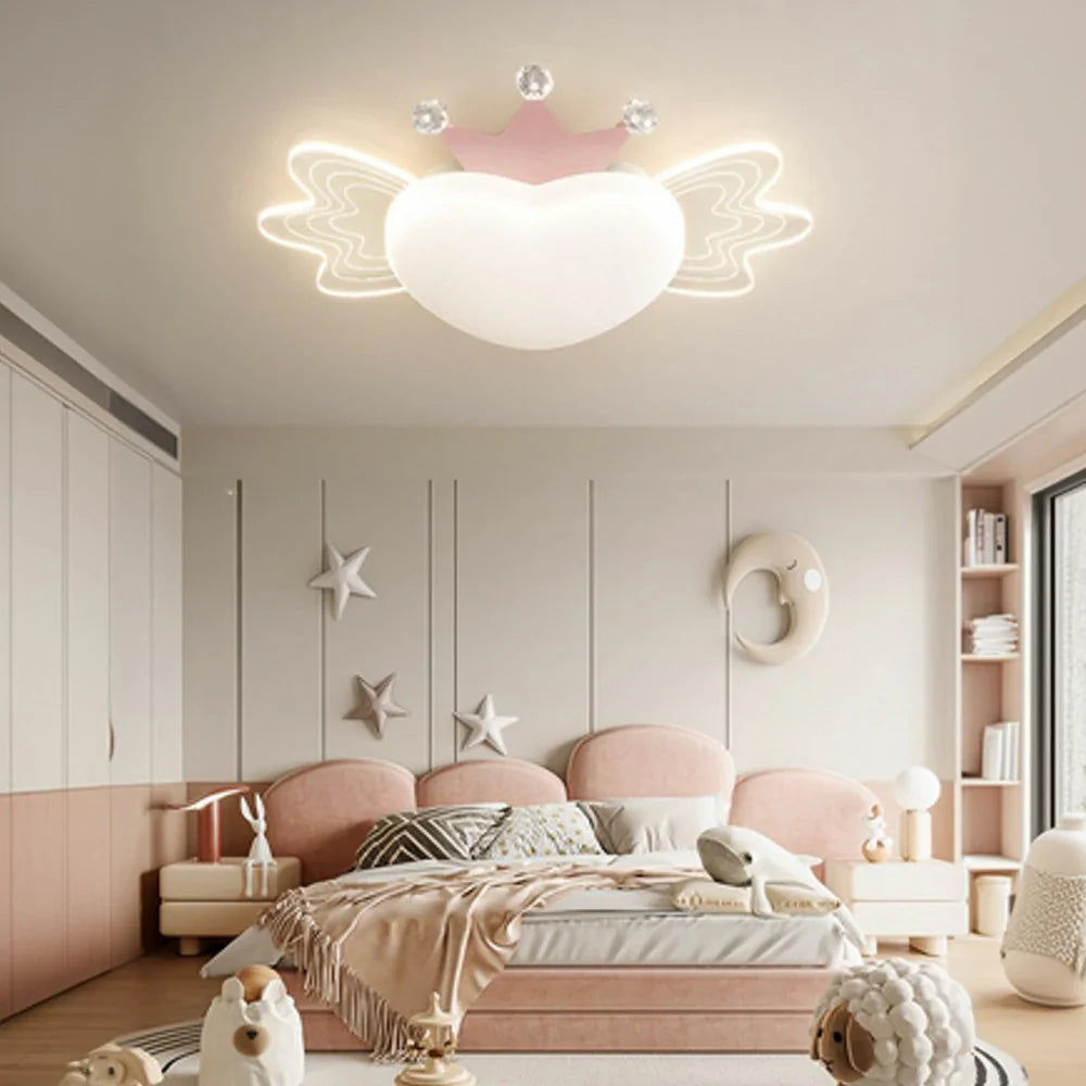 LIVARA 40W Dimming Three-Color Frame, Iron & PE Eco-Friendly LED, Eye-Comfort Full-Spectrum 360-degree with Light Ceiling