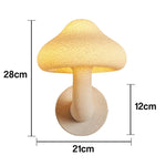LIVARA Indoor Warm Mushroom Fiberglass Hallway Living Wall Room Light, Glow Resin Soft for with LED Lamp Bedroom