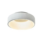 LIVARA 30/40/60cm Modern White Round LED Ceiling Light Fabric Shade & Acrylic Flush Mount Lamp for Living Room Bedroom