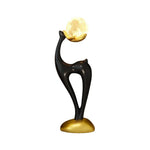 LIVARA Touch Gold - Design Resin Artistic & Lighting Eye-Comfort Soft LED, Dimmable 3-Color with Floor Lamp  Moon Control