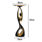 LIVARA Modern Artistic Figurine - Stand Black Decor Resin Sculptural Tray Alloy for Gold Living Room - Black