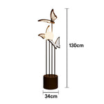 LIVARA Nordic Butterfly Floor Lamp, LIVARA Coffee-Inspired Iron & Resin Standing Light, 3 Color Dimmable Modern Framed Floor Lamp