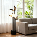 LIVARA Butterfly-Inspired - Design Nordic Modern Frame, Iron & Resin - Lighting Dimmable Three-Colour with Floor Lamp  Black
