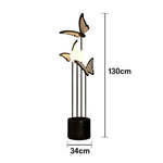 LIVARA Butterfly-Inspired - Design Nordic Modern Frame, Iron & Resin - Lighting Dimmable Three-Colour with Floor Lamp  Black
