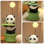 LIVARA Panda Design Storage Decorative Base, Stable Material, PVC Soft & Resin - Tray Built-In with Floor Lamp