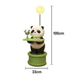 LIVARA Panda Design Storage Decorative Base, Stable Material, PVC Soft & Resin - Tray Built-In with Floor Lamp