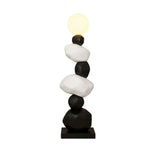 LIVARA Stone PC Lamp Tap Lampshade Minimalist Control Light, Decor Floor LED - Home - Resin Lighting Design, Artistic Three-Colour Black