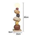 LIVARA Stone Tap Design, PC Floor Three-Colour Lampshade Light, Artistic Resin - Home - Lamp Control Lighting LED Minimalist Decor Brown