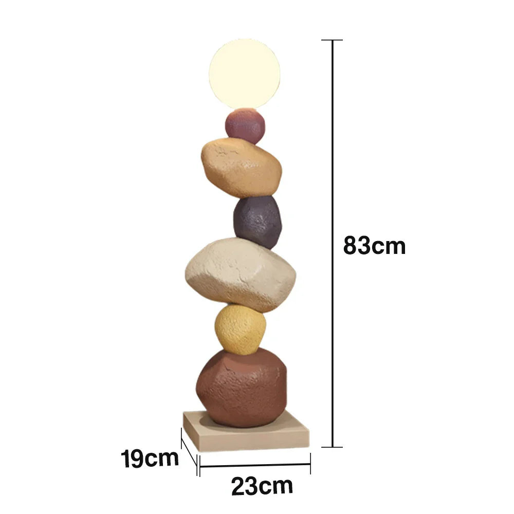 LIVARA Stone Tap Design, PC Floor Three-Colour Lampshade Light, Artistic Resin - Home - Lamp Control Lighting LED Minimalist Decor Brown
