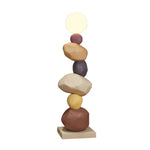 LIVARA Stone Tap Design, PC Floor Three-Colour Lampshade Light, Artistic Resin - Home - Lamp Control Lighting LED Minimalist Decor Brown