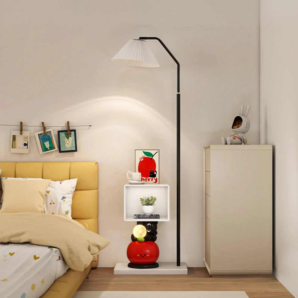 LIVARA Apple Decor Stable Tap Built-In Floor Corner Home Lamp Cabinet Storage - Shelf, Three-Colour Control Modern Base, Light, LED Rounded Design, Accent