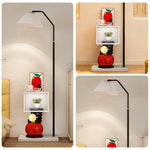 LIVARA Apple Decor Stable Tap Built-In Floor Corner Home Lamp Cabinet Storage - Shelf, Three-Colour Control Modern Base, Light, LED Rounded Design, Accent