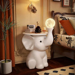 LIVARA Dumbo Wood Modern Home Brightness for Warm with Tray and with Control, Design Lamp Modes, Tap Stable Light Large Resin Night Base - Floor Three Decor