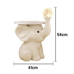 LIVARA Dumbo Wood Modern Home Brightness for Warm with Tray and with Control, Design Lamp Modes, Tap Stable Light Large Resin Night Base - Floor Three Decor