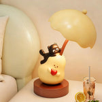 LIVARA Cat Night Bedroom Light Eye-Friendly Modes, Minimalist LED - for Three-Colour Touch Home Lamp Glow, Cute Pear and Control Design with Soft Decor