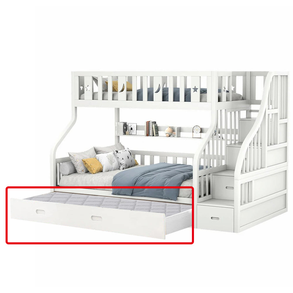 Trundle Only! Trundle for Bed Space-Saving CF02 LIVARA Bed Bunk - Frame White