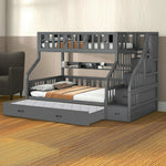 Trundle Only! CF02 Bunk LIVARA for Bed Frame Trundle Space-Saving Bed - Grey