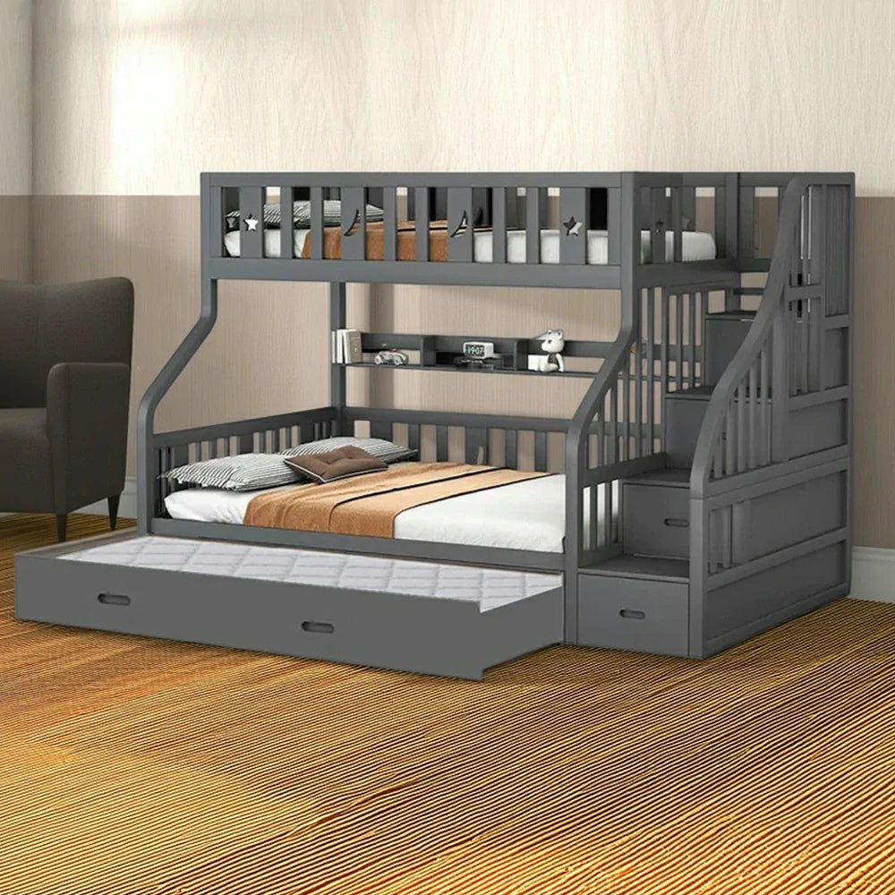 Trundle Only! CF02 Bunk LIVARA for Bed Frame Trundle Space-Saving Bed - Grey