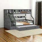 Trundle Only! CF02 Bunk LIVARA for Bed Frame Trundle Space-Saving Bed - Grey