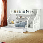 Trundle Only! Trundle for Bed Space-Saving CF02 LIVARA Bed Bunk - Frame White