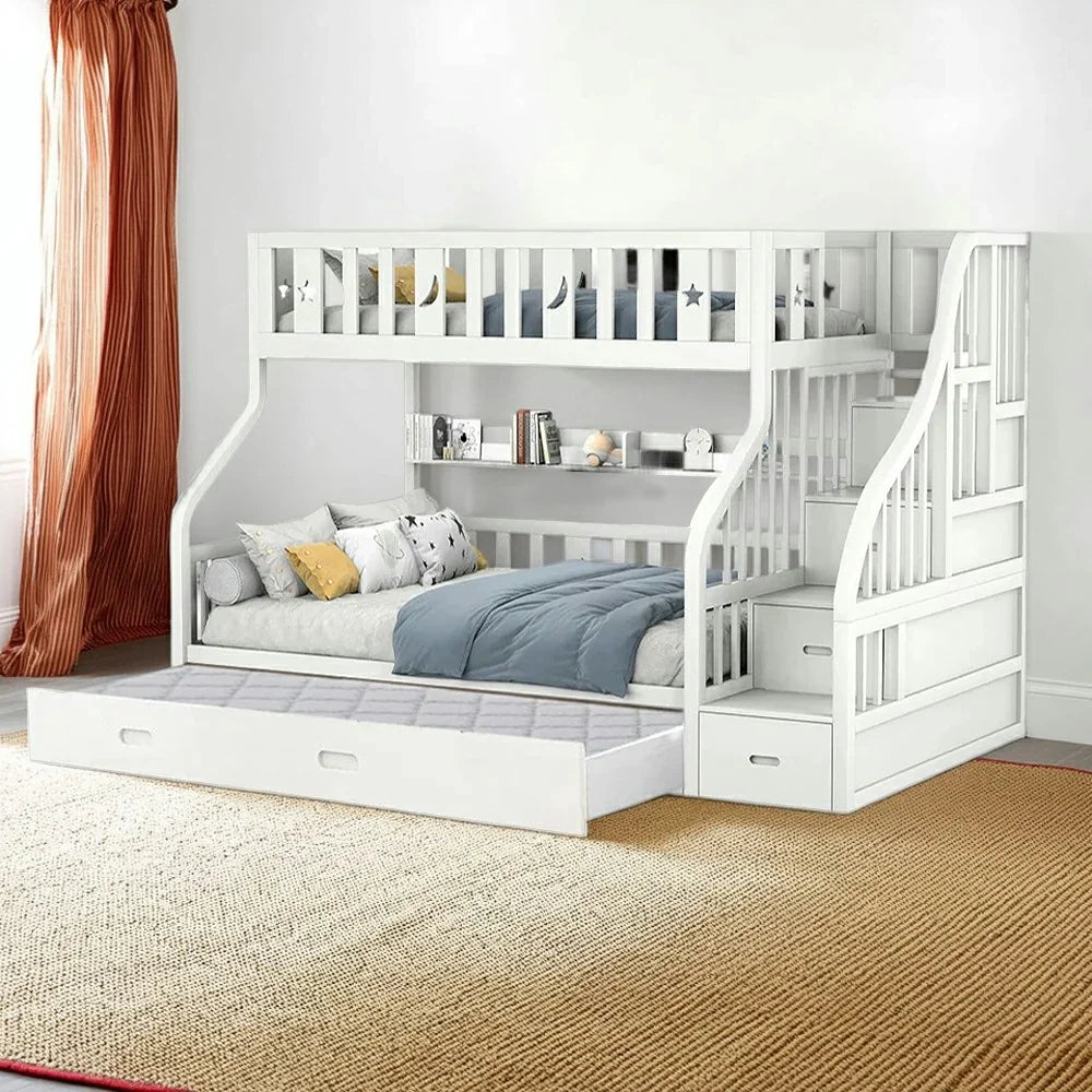 Trundle Only! Trundle for Bed Space-Saving CF02 LIVARA Bed Bunk - Frame White