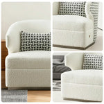 LIVARA Lounge Chair - High-Density Foam Cushioning, Russian Larch Wood Frame, Breathable Upholstery - White