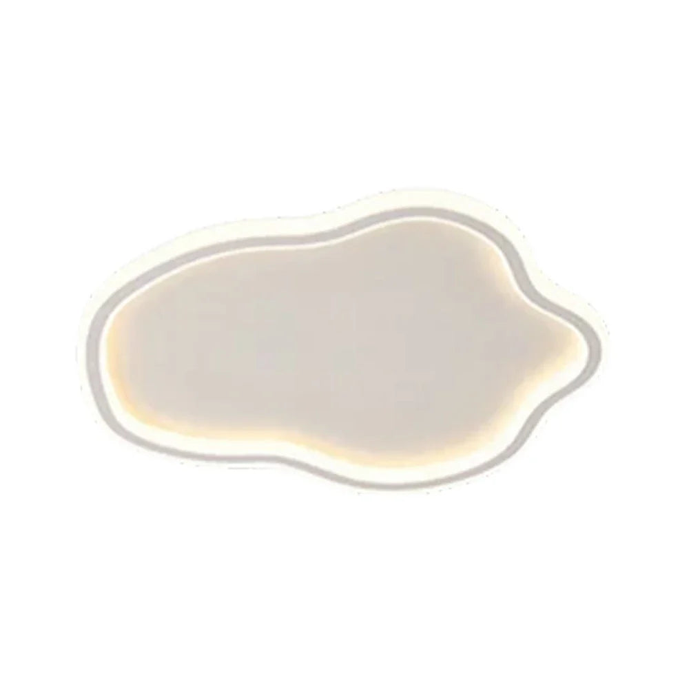 LIVARA Cloud-Shaped - Shade Silicone with Frame Aluminum & Iron Illumination, 360-degree Lamp, Mount Flush Dimmable Three-Color - 53W 58cm Light Ceiling LED White