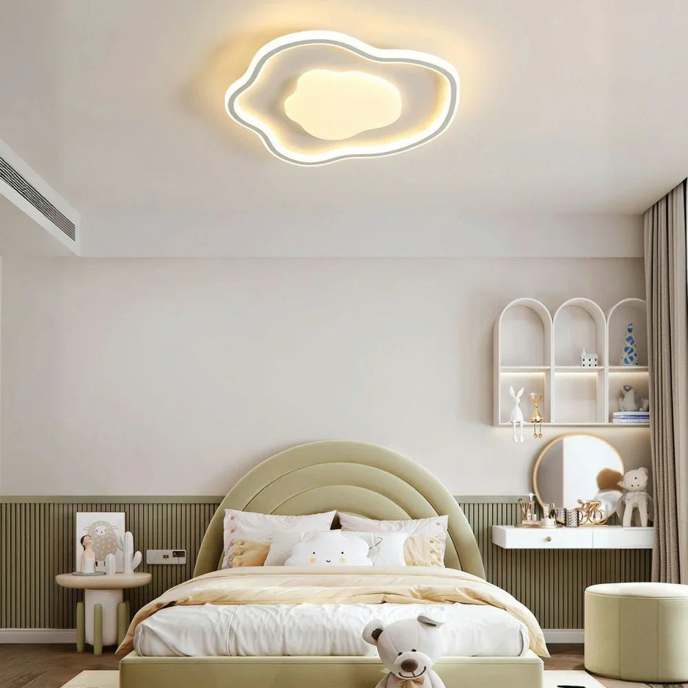 LIVARA Cloud-in-Cloud - Diffuser Light Soft with Frame PS & Iron Illumination All-Directional Lamp Mount Flush Dimmable Three-Color 42W 58cm Light Ceiling LED White