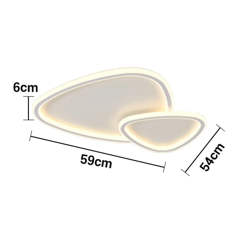LIVARA Stargazer - Lamp Mount Flush Modern Frame Acrylic & Iron Illumination All-Directional Dimmable Three-Color 42W 59cm Light Ceiling LED White