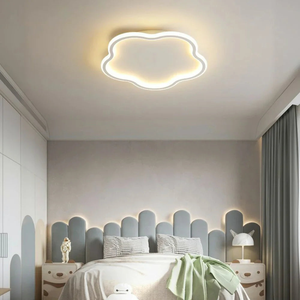 LIVARA Blossom - Lamp Mount Flush Modern Frame Acrylic & Iron Illumination All-Directional Dimmable Three-Color 30W 46cm Light Ceiling LED White