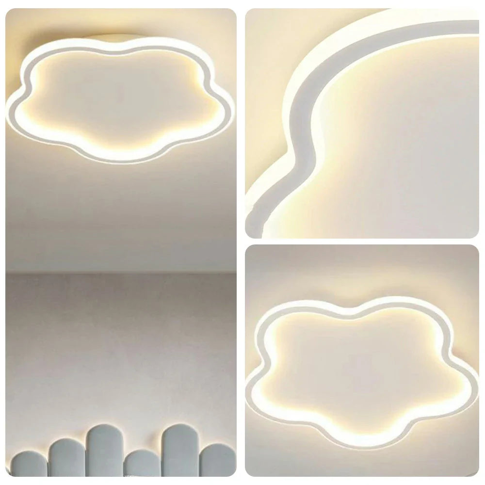 LIVARA Blossom - Lamp Mount Flush Modern Frame Acrylic & Iron Illumination All-Directional Dimmable Three-Color 30W 46cm Light Ceiling LED White