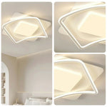 LIVARA SquareFlow - Lamp Mount Flush Modern Frame Acrylic & Iron Illumination All-Directional Dimmable Three-Color 42W 50cm Light Ceiling LED White