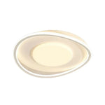 LIVARA OvalGlow - Lamp Mount Flush Modern Frame Acrylic & Iron Illumination All-Directional Dimmable Three-Color 40W 50cm Light Ceiling LED White