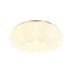 LIVARA Pumpkin - Lamp Mount Flush Modern Lampshade PE & Iron Light Soft Anti-Glare Dimmable Three-Color 60W 63cm Light Ceiling LED White