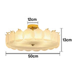 LIVARA 36/48W Shell Design Frosted Glass Pendant Light with Three-Color Dimmable LED