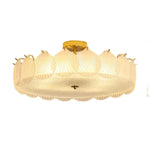 LIVARA 36/48W Shell Design Frosted Glass Pendant Light with Three-Color Dimmable LED
