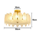 LIVARA 36/48W Feather Design Frosted Glass Pendant Light with Three-Color Dimmable LED