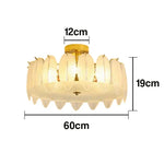 LIVARA 36/48W Feather Design Frosted Glass Pendant Light with Three-Color Dimmable LED