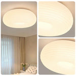 LIVARA Donut - Lamp Mount Flush Modern Lampshade PE & Base Iron Light Soft Anti-Glare Dimmable Three-Color 40W 50cm Light Ceiling LED White
