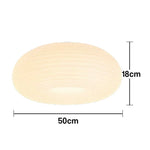 LIVARA Donut - Lamp Mount Flush Modern Lampshade PE & Base Iron Light Soft Anti-Glare Dimmable Three-Color 40W 50cm Light Ceiling LED White