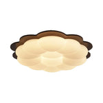 LIVARA 36W 50cm - Room Living and Bedroom for Frame Wooden Finish Walnut Solid Design Cloud Modern Dimmable Three-Color Light Ceiling LED