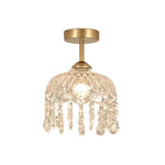 LIVARA 20cm Design Iron Electroplated Modern Lamp Hanging LED Dimmable Three-Color Eye-Protective Light Pendant Crystal