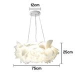 LIVARA 36W Lamp Hanging Decorative Design Feather Petal Modern Dimmable Three-Color Light Pendant LED