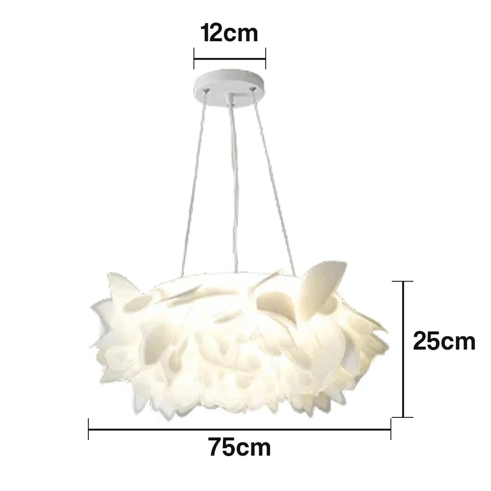 LIVARA 36W Lamp Hanging Decorative Design Feather Petal Modern Dimmable Three-Color Light Pendant LED