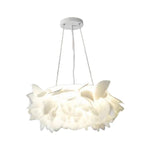 LIVARA 36W Lamp Hanging Decorative Design Feather Petal Modern Dimmable Three-Color Light Pendant LED