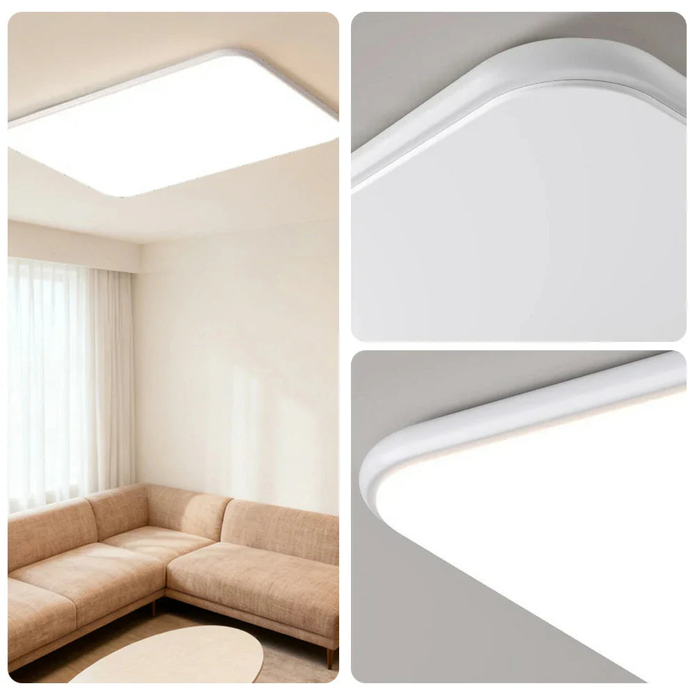 LIVARA 90/110cm LED Ceiling Light Three-Color Dimmable 108W/120W Modern Minimalist Rectangular Flush Mount Lamp - Eye-Protective & Energy Efficient